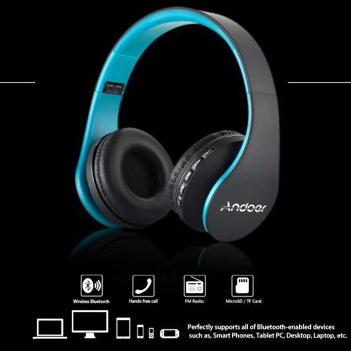 Casca bluetooth 4 in 1, mp3 play, radio fm, phone speaker, stereo hifi