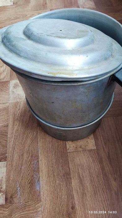 Пароварка-мантышница алюминиевая, три круга.