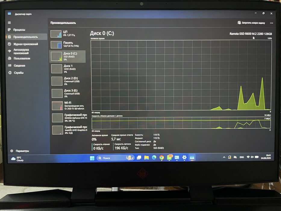 Продам игровой ноутбук HP OMEN