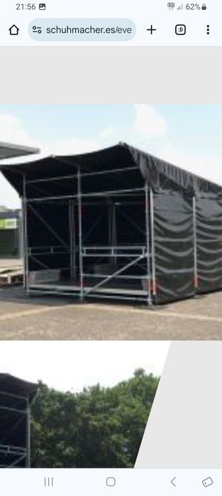 Podina scena layher, structura layher, cort