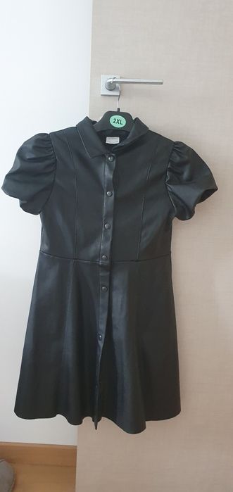 Rochie Zara imitatie piele 9 ani 134 cm