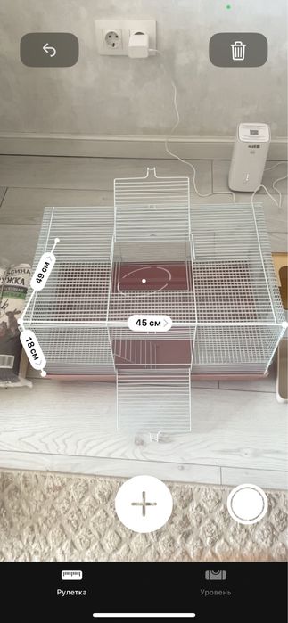 Клетка вместе со всеми принадлежностями для содержания хомяка