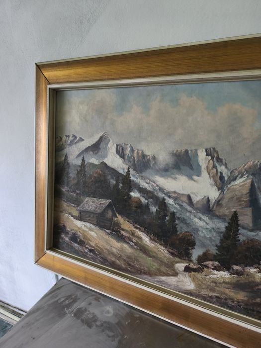Tablou pictat ulei pe pânză semnat