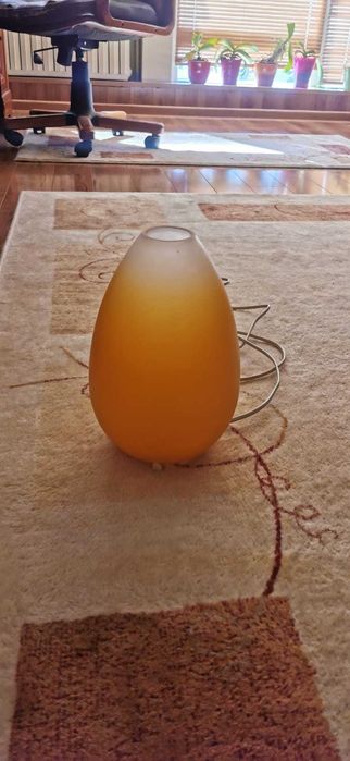 Set format din lampadar, veioza si aplica plafon - culoare: portocaliu