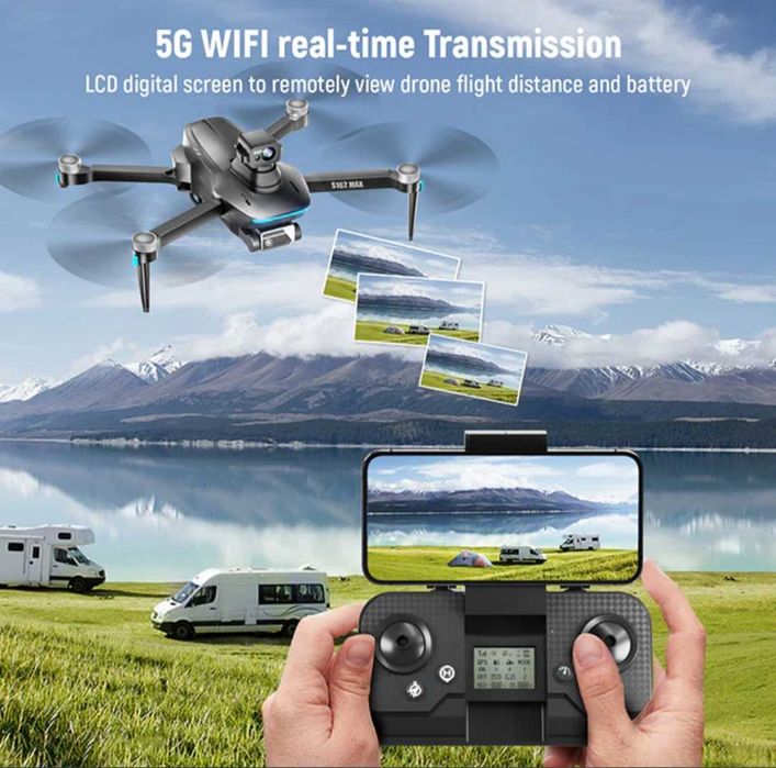 Безчетков дрон PRO  S162 MAX с GPS