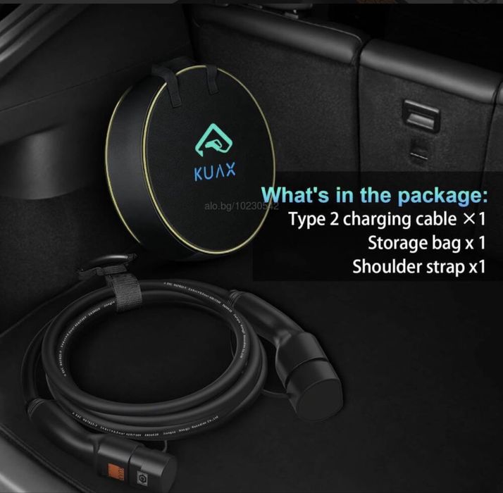 KUAX EV PHEV кабел за зареждане тип 2 22kW 32A  5м за автомобил