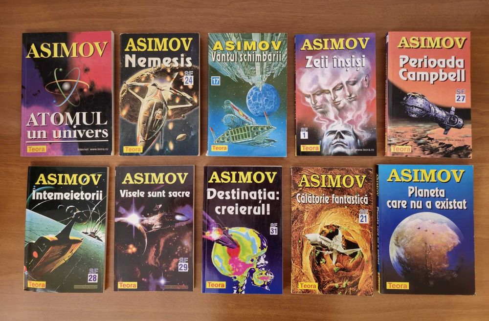 Colectie Isaac Asimov - 45 de carti SF - Carti Noi (Fundatia) & Vechi