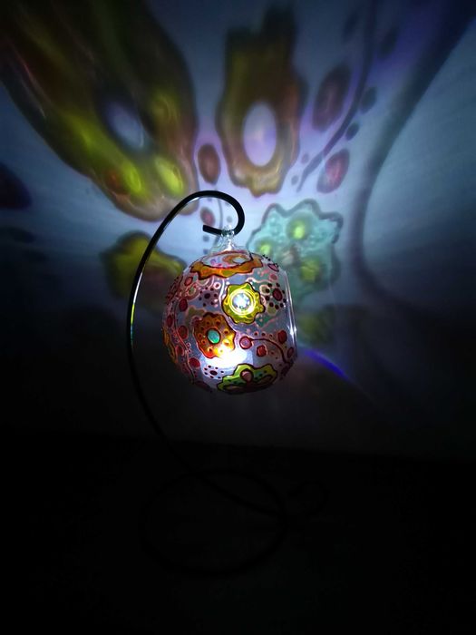 Lampa mozaic lucrata manual cu luminiță