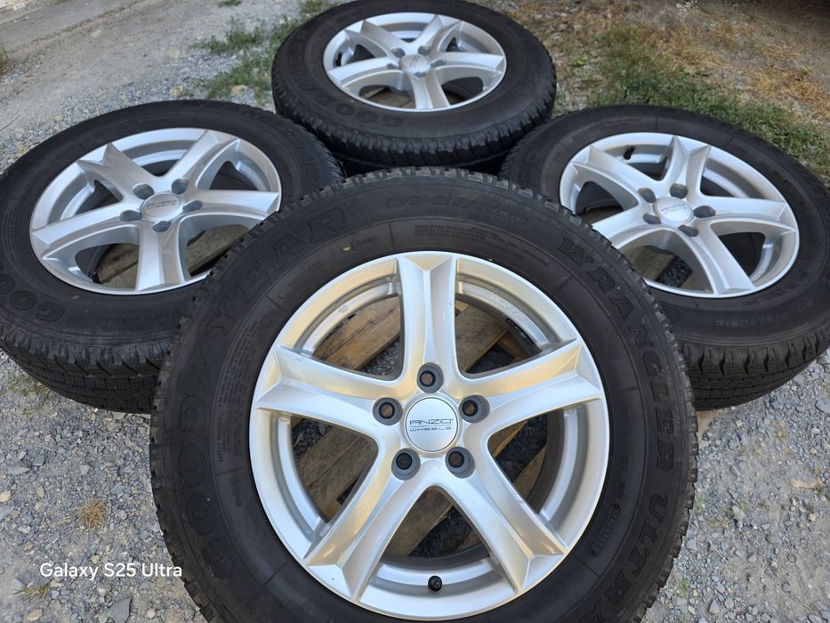 Лети джанти 16ки 5х115 Anzio + гуми 215/70/16 GoodYear