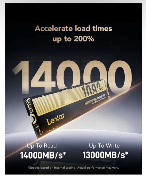 Lexar 2TB PCIe 5.0 Gen5 NVMe SSD NM1090 Pro
