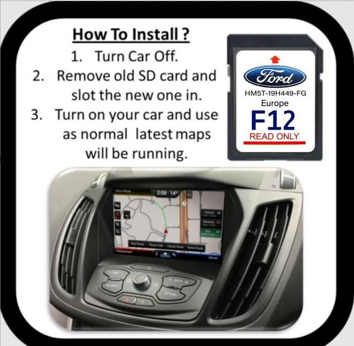 F12 SD card 2024 Форд навигация ъпдейт Sync2 FORD СД карта Lincoln USA