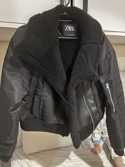 Яке Zara бомбър/каракул