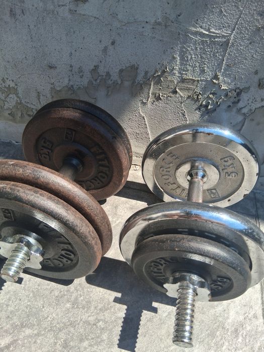 Gantere și discuri diferite mărimi de la 10 la 30kg