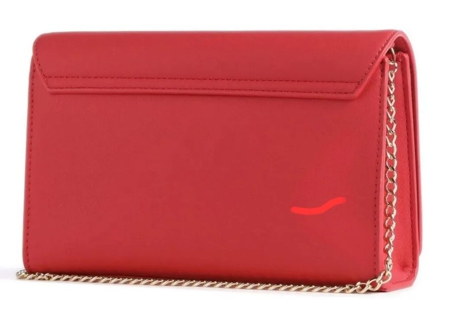 Нова оригинална дамска чанта Love Moschino в червено