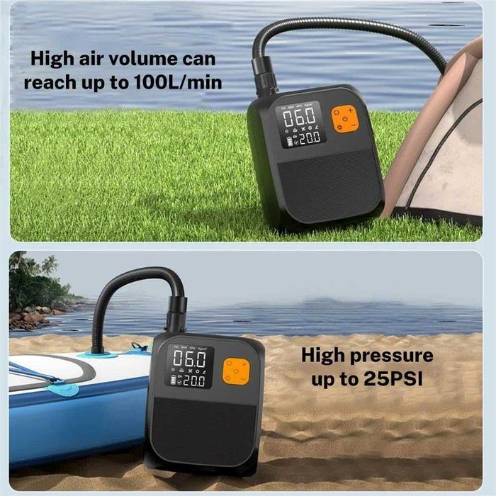Pompa aer cu acumulator 8000mAh 25 PSI pentru SUP, saltele, colac, etc