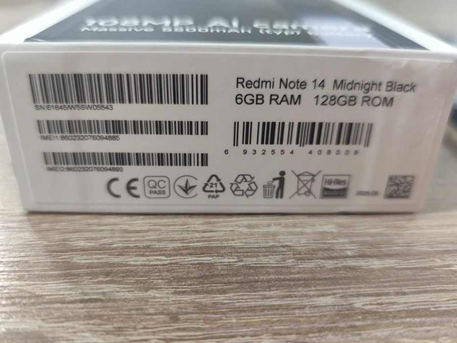 Мобилен Телефон Redmi Note 14 с 8GB RAM/256GB