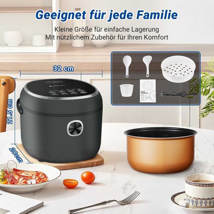 Уред за готвене на ориз AMZCHEF Rice Cooker 4L,Гаранция