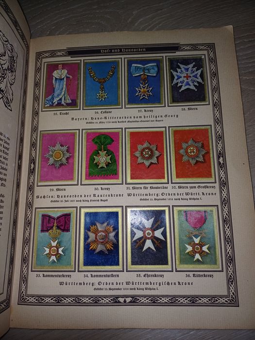Imperial book Orden -album cu decorații și medalii din Imperiul German