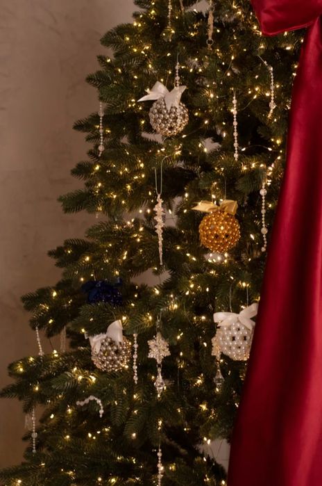 Новогодние шары из бусин, комплект за 250 т с