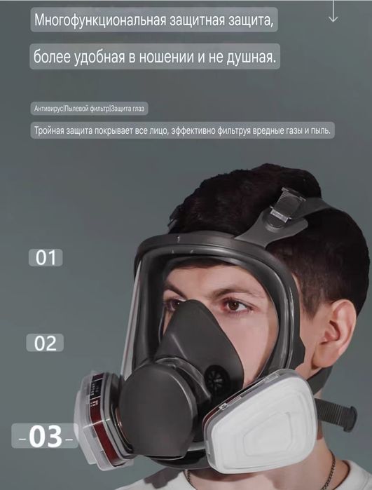 полнолицевая маска с картриджем Full face mask