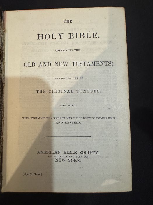 Светата Библия 1922 година New York Много Рядка