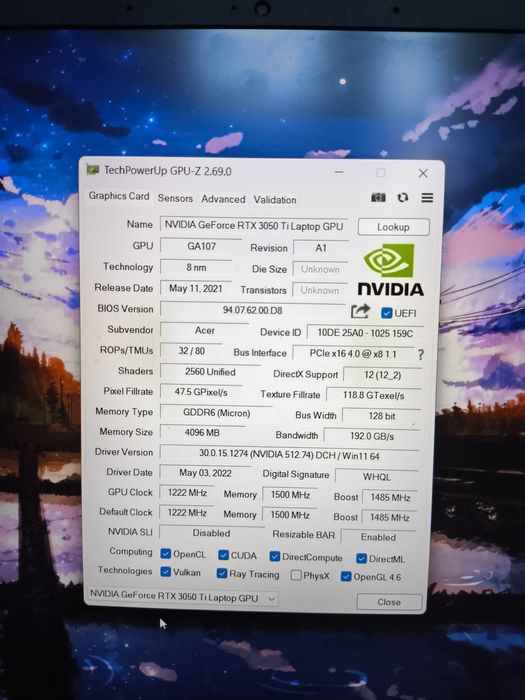 Acer Nitro 5 AN515-58