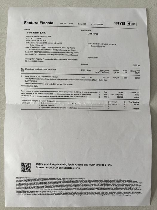 Iphone 16 Pro 128 GB Desert Titanium