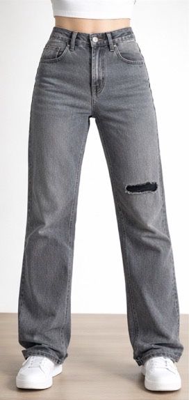 Blugi gri rupti marimea XXS,XS/EUR 32