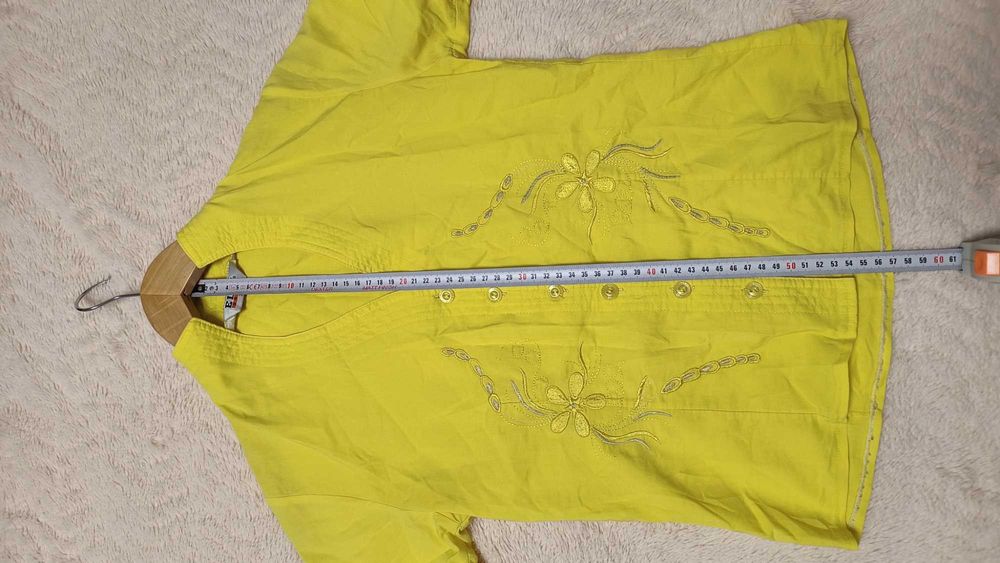 Camasa galbena cu maneca scurta marimea S, 36