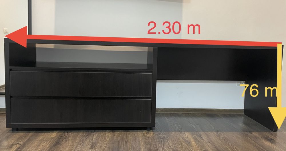 Birou din pal de culoare maro