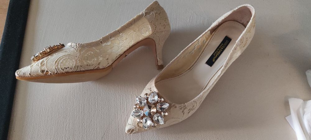 Обувки Dolce&Gabbana, светъл жълт нюанс