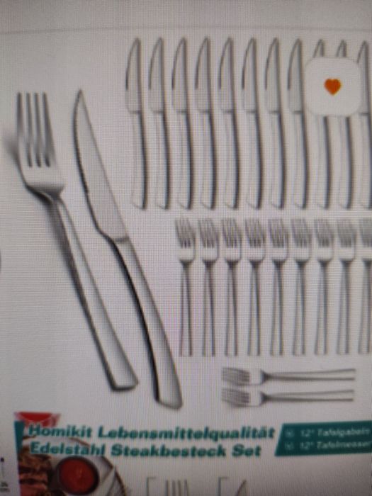 Set de 24 piese 12 furculițe și 12 cuțite