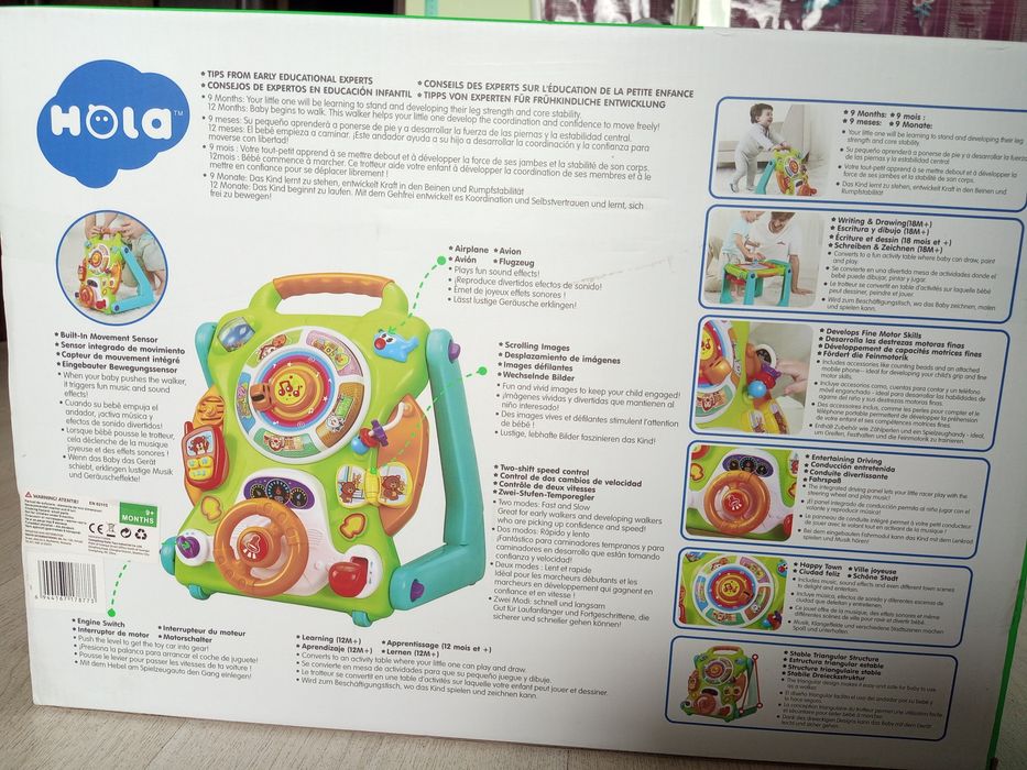 Hola - Бебешка активна проходилка и маса / 2 в 1