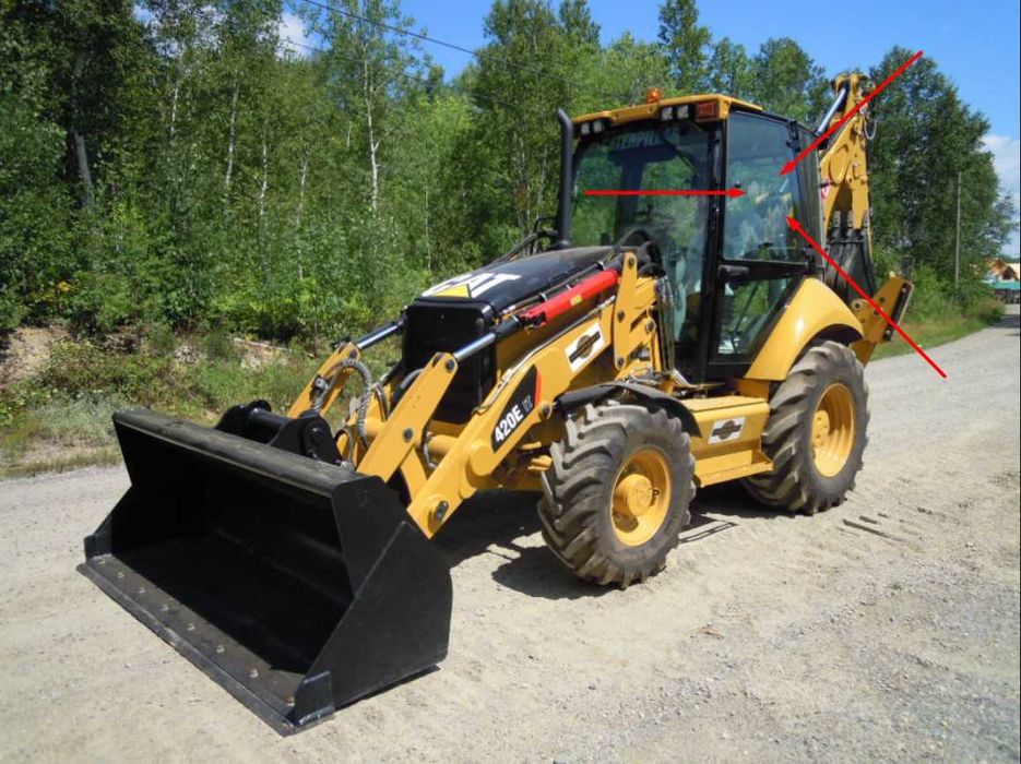 Parbriz/Geam/Luneta pt Caterpillar 414E,416E,420E,420E,422E,428E,430E