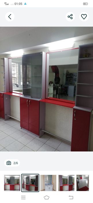 Мебель для рабочего место парикмахера