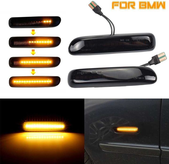 LED Динамични Мигачи Бягащи Плаващи Мигач BMW 3 E46 БМВ Е46