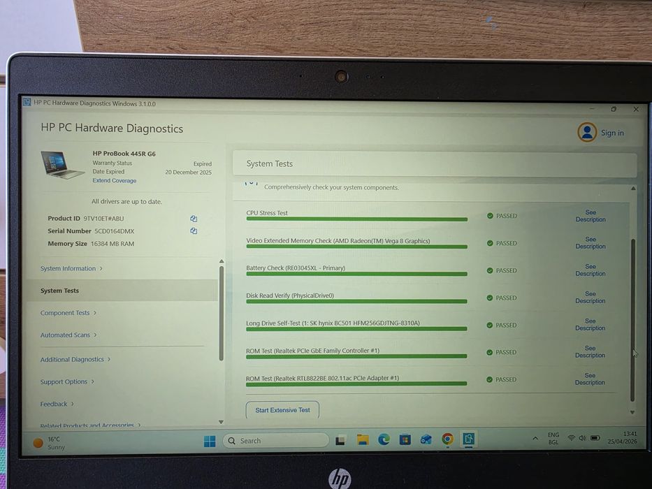 HP Probook 445R G6 / Ryzen 5-3500U / 16GB Ram / 256SSD