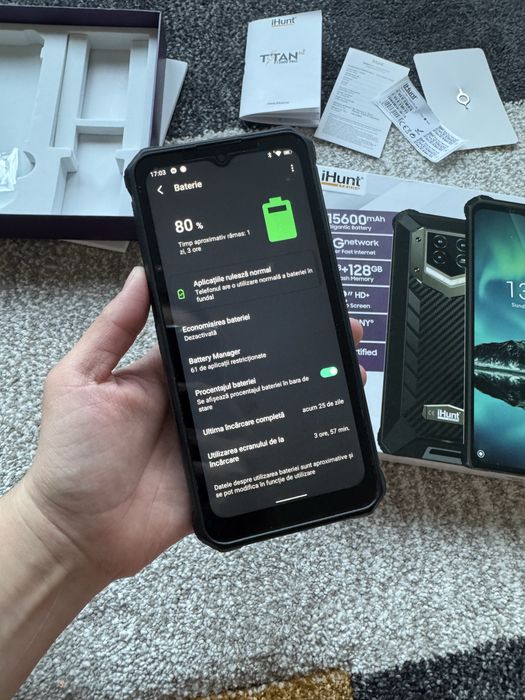 IHunt (telefon f rezistent) fullbox 128/8 gb ram, baterie 15.000mAh