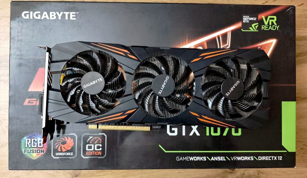 Видеокарта NVIDIA GeForce Gigabyte GTX 1070 G1 Gaming 8G