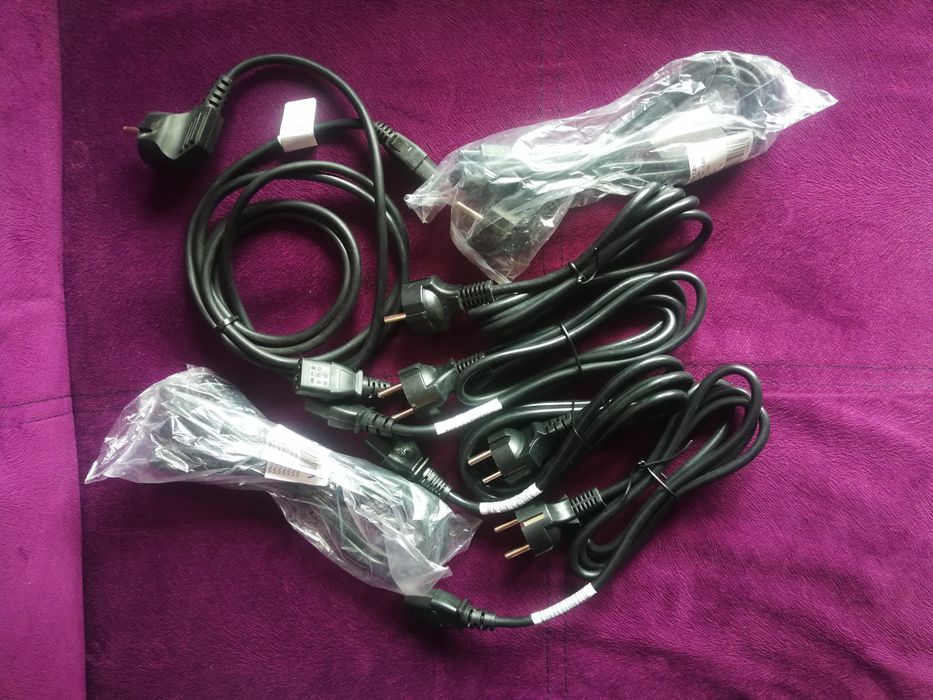 7 Броя Захранващи кабели за Компютър