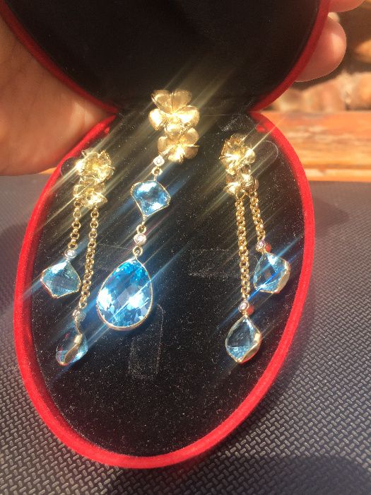 Серьги + подвеска комплект