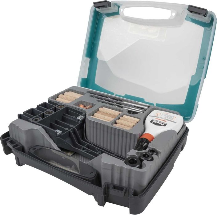 Универсален комплект поставяне на дюбели дибли с аксесоари Wolfcraft