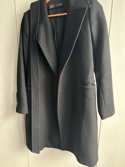 Дамско черно палто Zara S размер