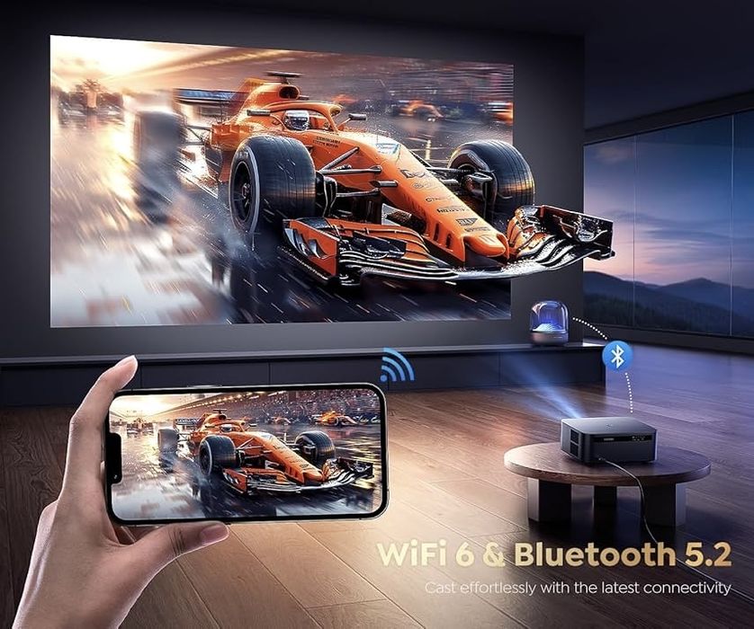 НОВО!!! Луксозен домашен проектор с 4K поддръжка и WiFi PUTRIMS K12