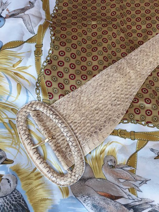 Curea brau crem piele naturala