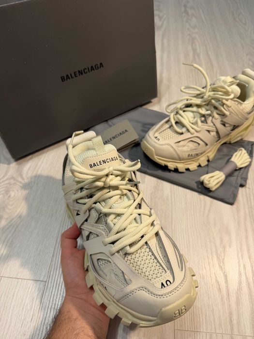 Adidasi Balenciaga Track Lace-Up Sneakers Premium Full Box Bej