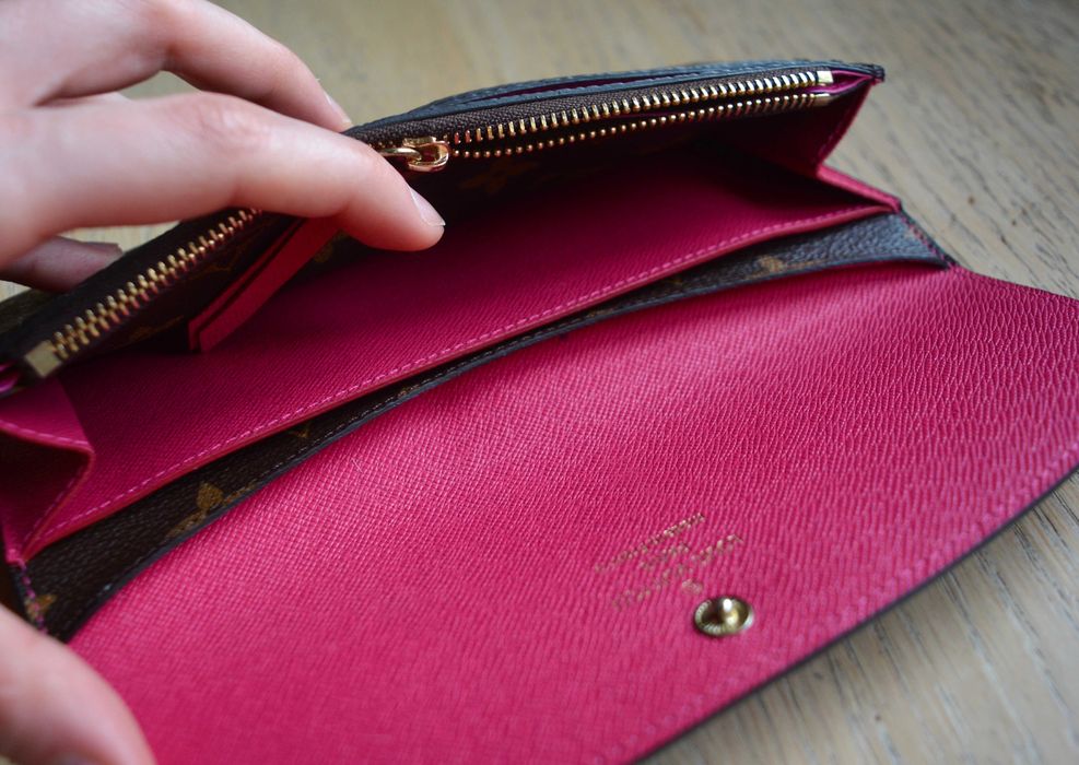 Дамско портмоне Louis Vuitton в кафяво и цикламено