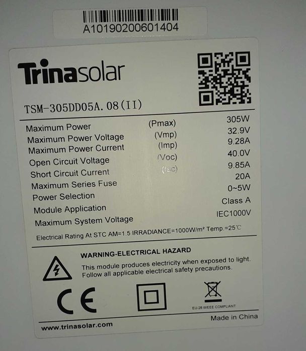 Panou fotovoltaic monocristalin Trina 300w
