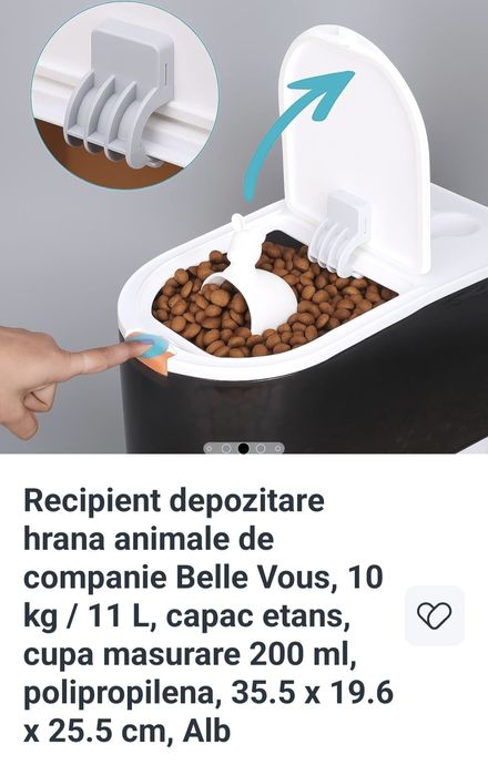NOU! Recipient hrană uscată câini / cutie