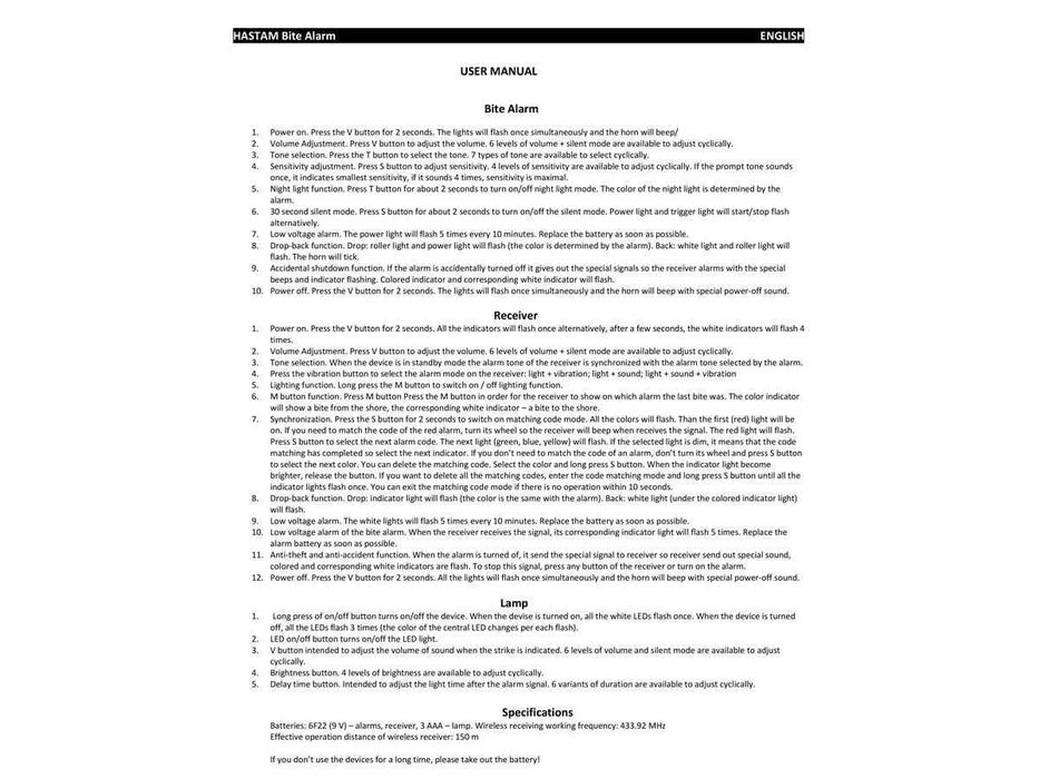 Промо СИГНАЛИЗАТОРИ Carp Pro Hastam 3+1/4+1 с лампа